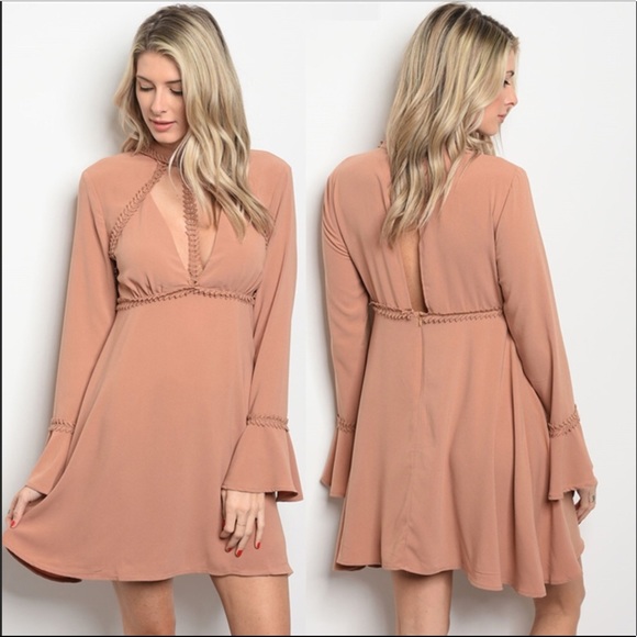 Sexy Skater Dress with Choker and V-Neck HOST PICK - Picture 3 of 3